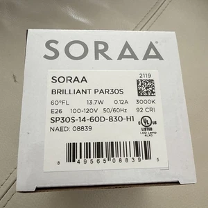 SORAA Brilliant PAR30S LED Light 3000K 1280Lm SP30S-18-25D-830-03 NEW + WARRANTY - Picture 1 of 4