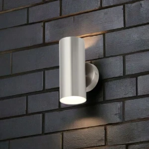 Melo Up & Down Wandleuchte IP44 4000K 8W LED Außenbeleuchtung Gartenleuchte silber - Bild 1 von 13