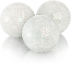 Set of 3 Decorative Balls, 4 Inch Glass Mosaic Orbs Sphere Bowl Fillers, Coffee 