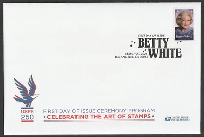 US 5976 Betty White Ceremony Program FDC 2025 - Image 1 of 3