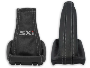 GEAR HANDBRAKE GAITER LEATHER FOR VAUXHALL CORSA C 2000-2006 EMBROIDERY SXi GRAY - Afbeelding 1 van 4