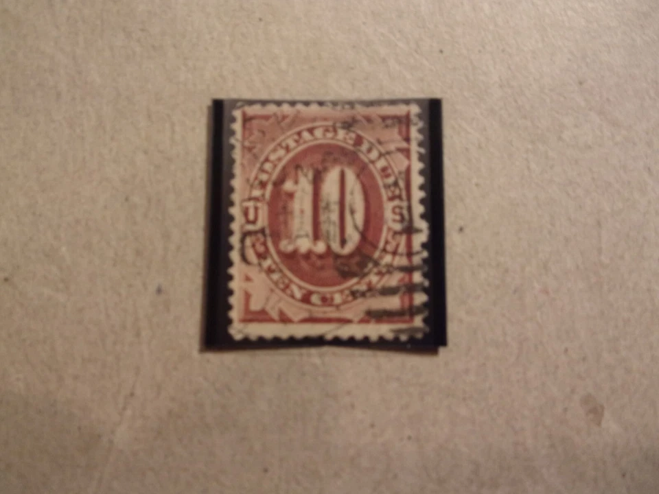 USA Used, 1884 Issue, 10 Cent Postage Due, Red Brown, Scott #J19 - Image 1 of 1