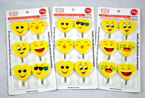 6 bis 18 Stück Klebehaken Handtuchhalter selbstklebend Haken Herzmotiv Smiley - Bild 1 von 4