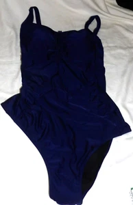 IEYOOK Navy Blue One-Piece Curvy SWIMSUIT Swimwear PLUS Womens Size 26 NEW - Picture 1 of 5