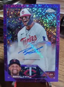 2023 Topps Chrome Update Purple Speckle Auto Royce Lewis #D/299 - Bild 1 von 2