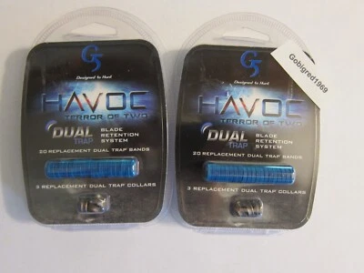 NEW 2 Packs G5 Havoc Dual Trap Blue Replacement Bands & Collars 947 Archery - Image 1 of 3