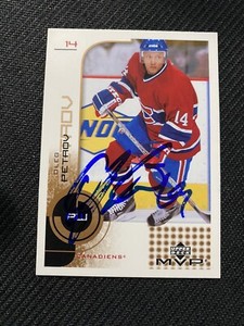 2002-03 Upper Deck MVP Hockey Autograph #97 Oleg Petrov Auto Canadiens