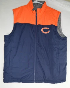 G-III Apparel Chicago Bears Reversible Vest Mens XL NFL Full Zip Jacket T43 - Picture 1 of 10
