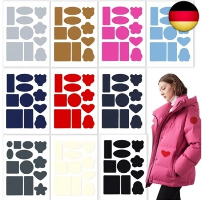 10 Blatt Daunenjacke Flicken Reparaturset,110 Stück Nylon Flicken selbstklebend - Bild 1 von 4