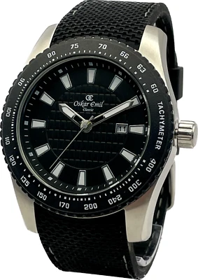 Relógio masculino Oskar Emil clássico qualidade ALASKA GRANDE - Preto - Imagem 1 de 4