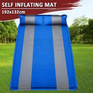 Double Self Inflating Mattress Sleeping Mat Air Bed Camping Camp Hiking Joinable - Picture 1 of 9