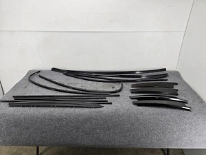 BMW E60 E61 M5 04-10 OEM GLOSSY BLACK FRONT REAR DOOR WINDOW GLASS MOLDING TRIM - Picture 1 of 22