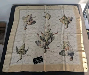 Tableau De Chasse Hermes Silk Scarf Circa 1950's 30"x30" - Bild 1 von 12