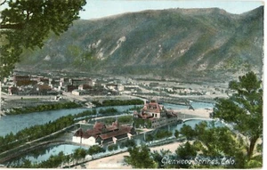 1908 Postcard Aerial Birds Eye View of Glenwood Springs, Colorado Germany - Picture 1 of 2