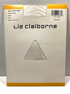 Liz Claiborne Silky Ultra Sheer Control Top Small WHITE Pantyhose FLAX Style 823 - Picture 1 of 2