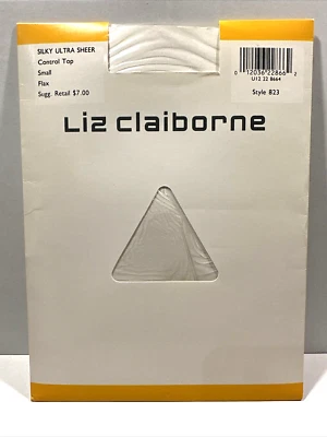 Liz Claiborne Sedoso Ultra Transparente Control Top Pequeño BLANCO Pantimedias Estilo LINO 823 Foto 1 de 2