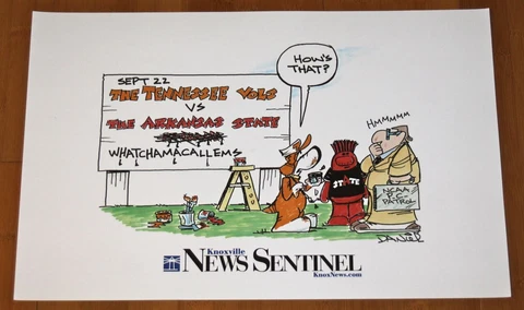 2007 Tennessee Vols vs Arkansas State Football Newspaper Rack Card Poster Cover