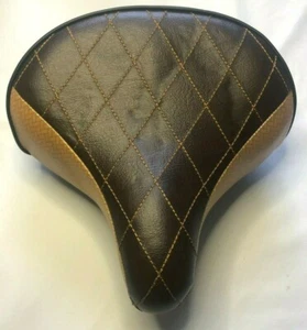 HUFFY BIKE SEAT CRUISER 2 Tone Quilt Stitch Bicycle Diamond Pattern - Picture 1 of 6