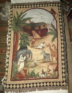 Noah's Ark Woven Throw Blanket 68 x 44 inches - Picture 1 of 1