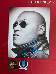 Foto firmada autografiada por Laurence Fishburne 11x14 The Matrix Morpheus Beckett - Imagen 1 de 2