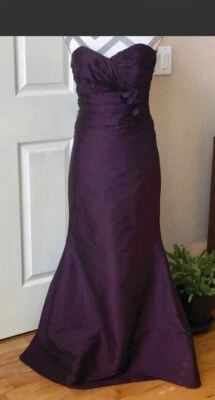 Vestido de noche Alvina Valenta tafetán boda dama de honor color vino 4 Foto 1 de 4