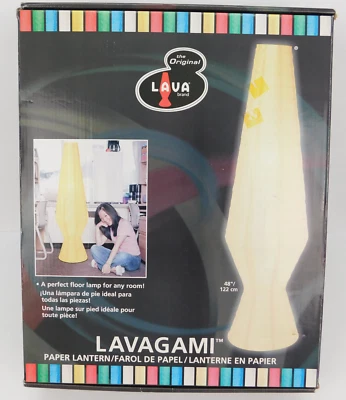 Lavagami Lava Lamp 48” Tall Yellow Paper Lantern The Original Lava Brand 2006 - Image 1 of 4