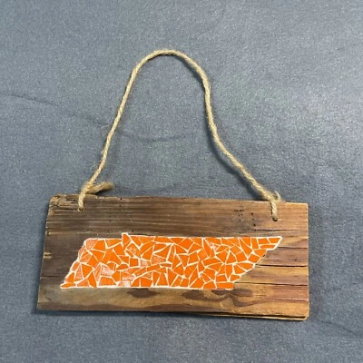 Tennessee Vols Orange UT Classic Logo 8x3.5 Wood Tile Wall Plaque Farmhouse Barn - Image 1 of 4