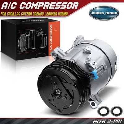 Compresor de aire acondicionado con embrague para Cadillac Catera Daewoo Leganza Nubira 1999-2002 Foto 1 de 4