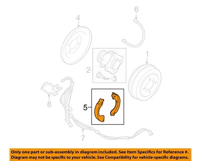 NISSAN OEM 07-14 Cube Rear Suspension Brake Components-Brake Shoes D4060ZW80A - Image 1 of 3