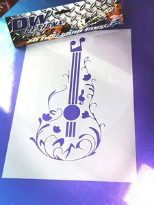 Guitar airbrush art craft mylar stencil  - Picture 1 of 1