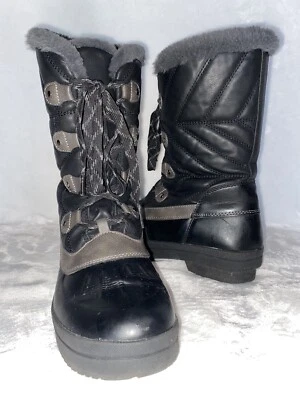 Call It Spring Vegan Leather Water Resistant Faux Fur Lined Winter Boots. Size 9 - Image 1 of 4
