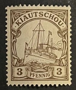 Travelstamps: Germany Kiautschou Stamps 3pf, Kaiser’s Yacht Mint OG LH UNWMK - Picture 1 of 5