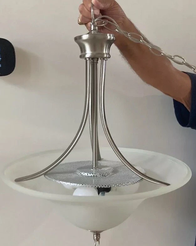 Progress Lighting P3474 Nickel Trinity 3-Light 18"W Pendant.  Ceiling Lamp - Image 1 of 2