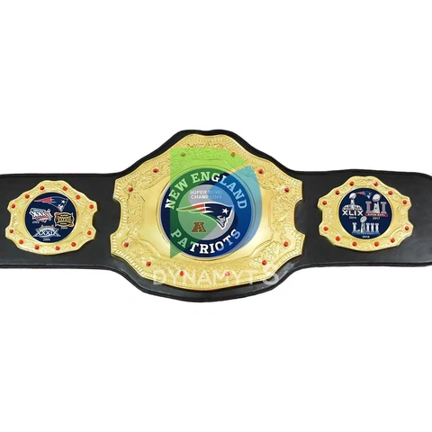 New England Patriots Championship Replica Leather Belt Adult Size Cover