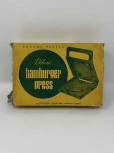 Vintage Deluxe Hamburger Press With Box Model 1100 Made in USA - Picture 1 of 12