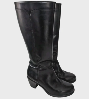 Dansko Bella Boots Womens 9 Tall High Riding 39 Black Brazil Heel Zip 3304020200 - Image 1 of 4