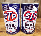 2-VINTAGE STP Oil Treatment Add to Oil Metal Pull Top Can New Sealed
