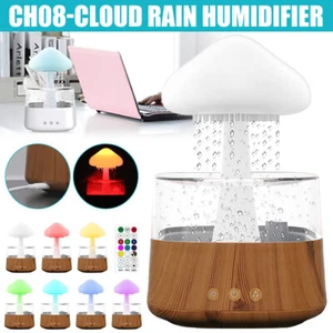 Desktop Rain Cloud Humidifier Relax AromatherapyLamp LED RGB Rain Sound Diffuser - Picture 1 of 17