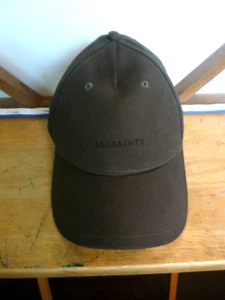 AllSaints Men's  Khaki Green Logo Graphic Baseball Cap         EUC! - Picture 1 of 4