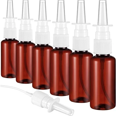 Leere Nasenspray Flasche 30ml 6 Stück nachfüllbare Zerstäuber tragbar Braun