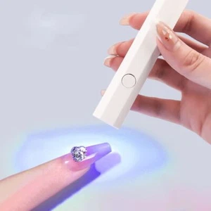 Mini Uv LightUSB Asciuga Unghie Stile Penna Portatile Gel Smalto Lampada Asciugatura 180mAh - Foto 1 di 14