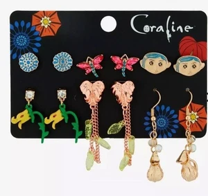 Coraline Floral 6 Pair Earring Set LICENSED!! NEW! - Picture 1 of 4