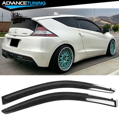 Se adapta a 11-16 Honda CR-Z teñido humo 2 puertas acrílico ventana visera sol lluvia protector 2 piezas Foto 1 de 4