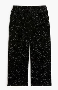 Crewcuts Girls Velvet Pants Black Gold Size 14 Nwt Christmas - Picture 1 of 3