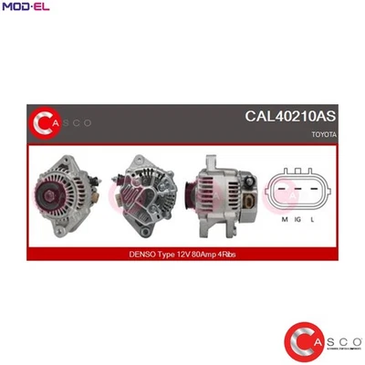 ALTERNATOR CAL40210AS FOR 2NZ-FE 1.3L 4cyl - Image 1 of 4