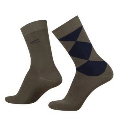 Camel active Hombre Calcetines Doble Argyle Verde Azul 65109 592 Black Oliva - Imagen 1 de 3