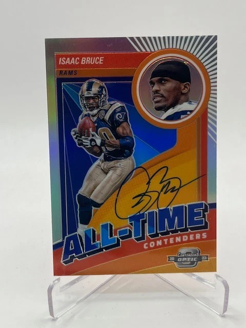 2023 CONTENDERS OPTIC ISAAC BRUCE ALL-TIME CONTENDERS AUTO PRIZM #D 52/75 SP - Image 1 of 1
