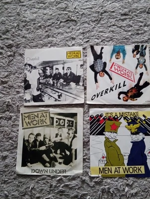 MEN AT WORK  4  7" Singles - Down Under, It's A Mistake , Overkill - Image 1 of 3