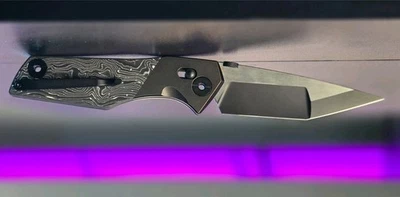 Bestech Knives Cetus Folding Knife 4" Bohler M390 Steel Silver Carbon Fiber - Image 1 of 4