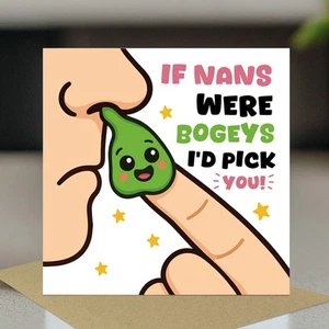 Funny NAN Card Birthday Card For Nan From Granddaughter Grandson ID PICK YOU - Picture 1 of 9